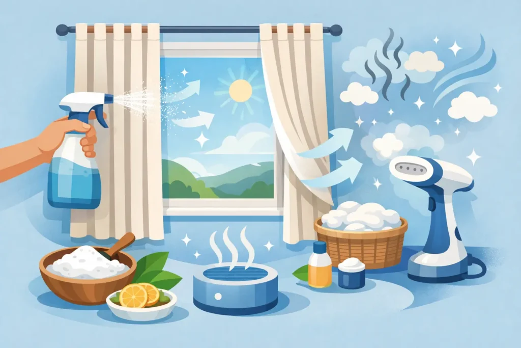 How to Remove Odor From Curtains Without Damage