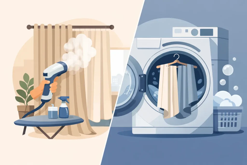 Curtain Steaming Versus Dry Cleaning: Which Fits?