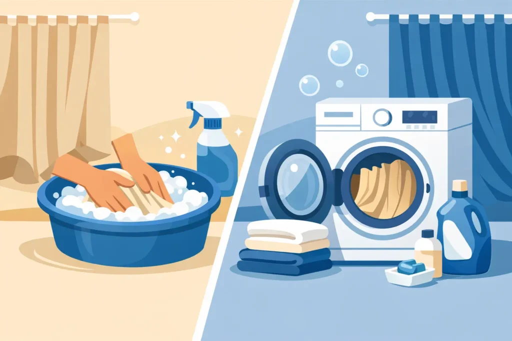 Hand Cleaning Versus Machine Laundering for Drapery