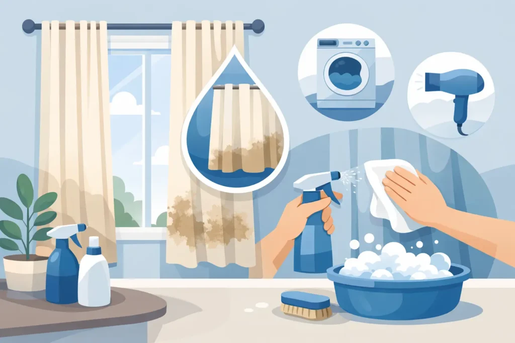How to Treat Water Stained Curtains Safely