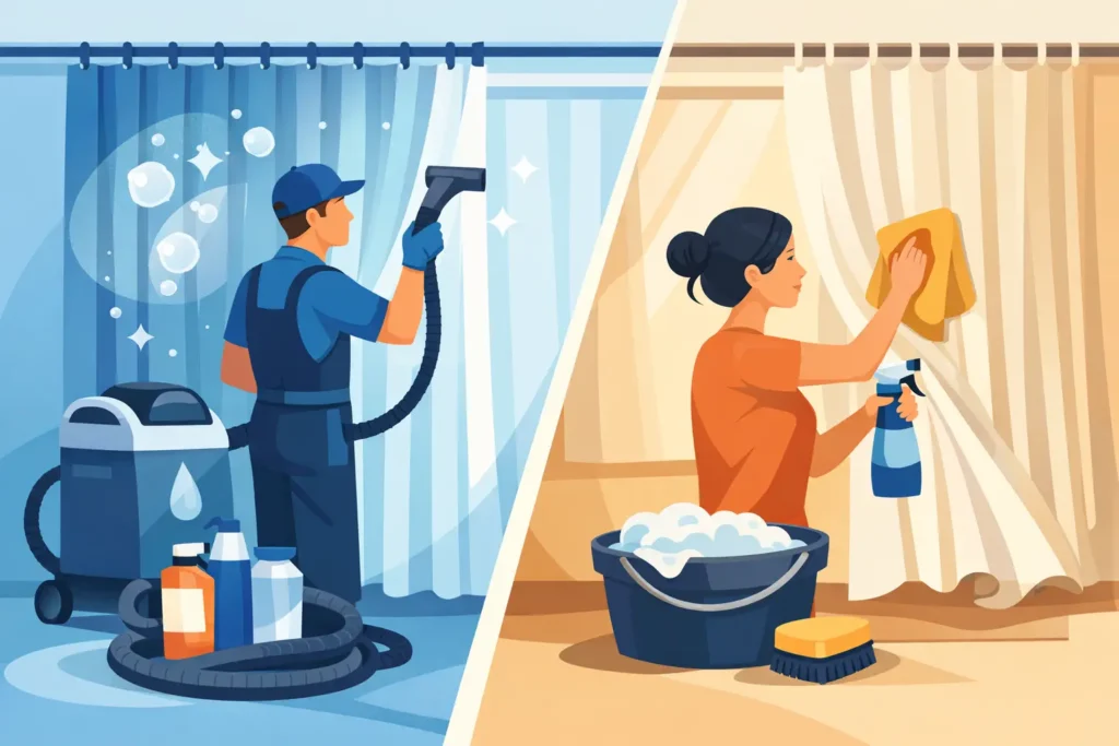 Professional Versus DIY Curtain Cleaning Compared