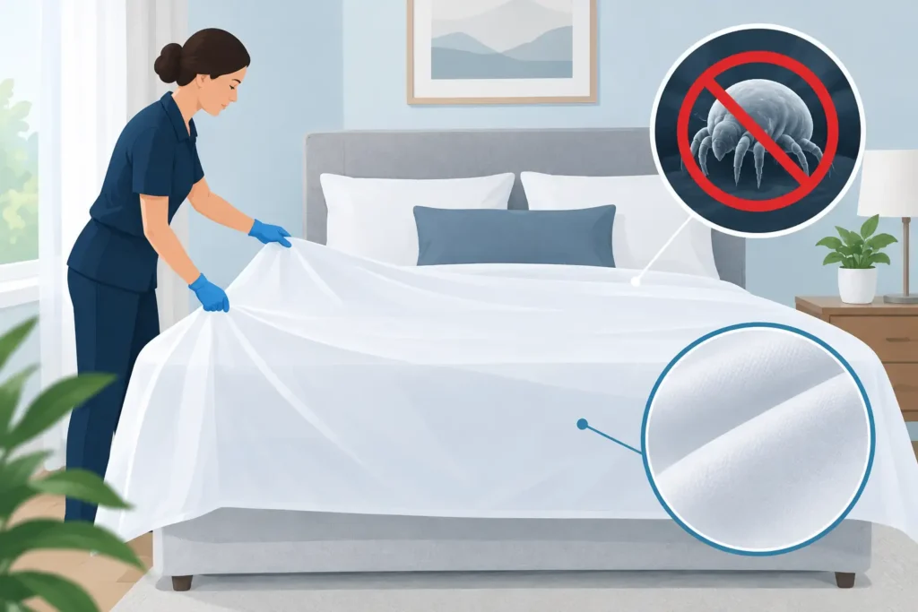 Dust Mite Removal Drapes Without Fabric Risk