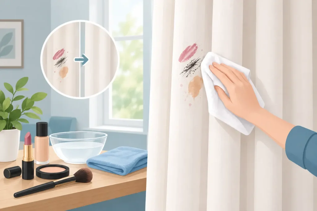 How to Remove Makeup From Curtains Safely