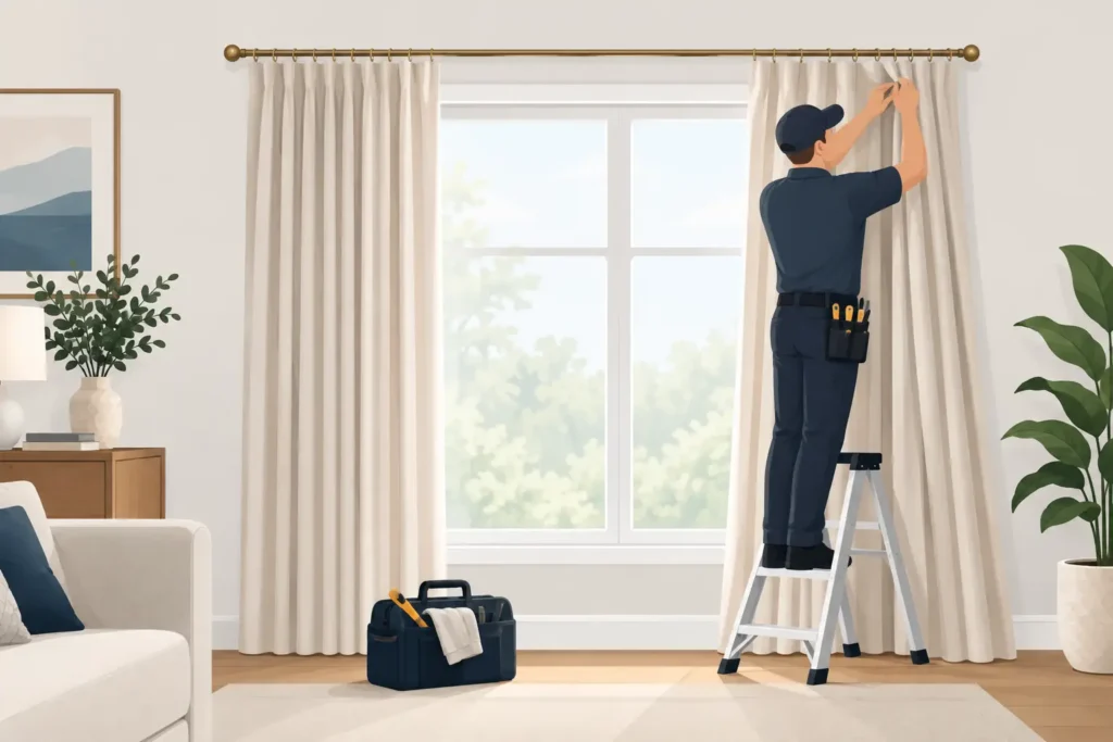 Professional Rehang Service for Fine Drapery