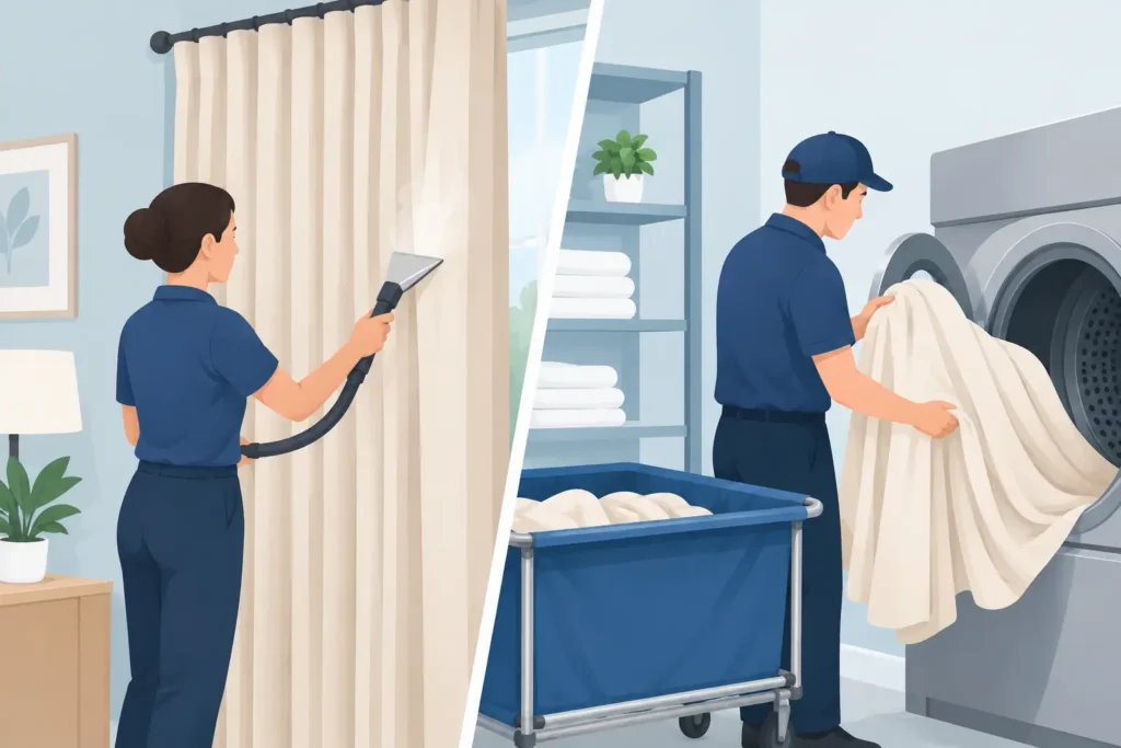 In-Place Versus Removal Cleaning for Drapery